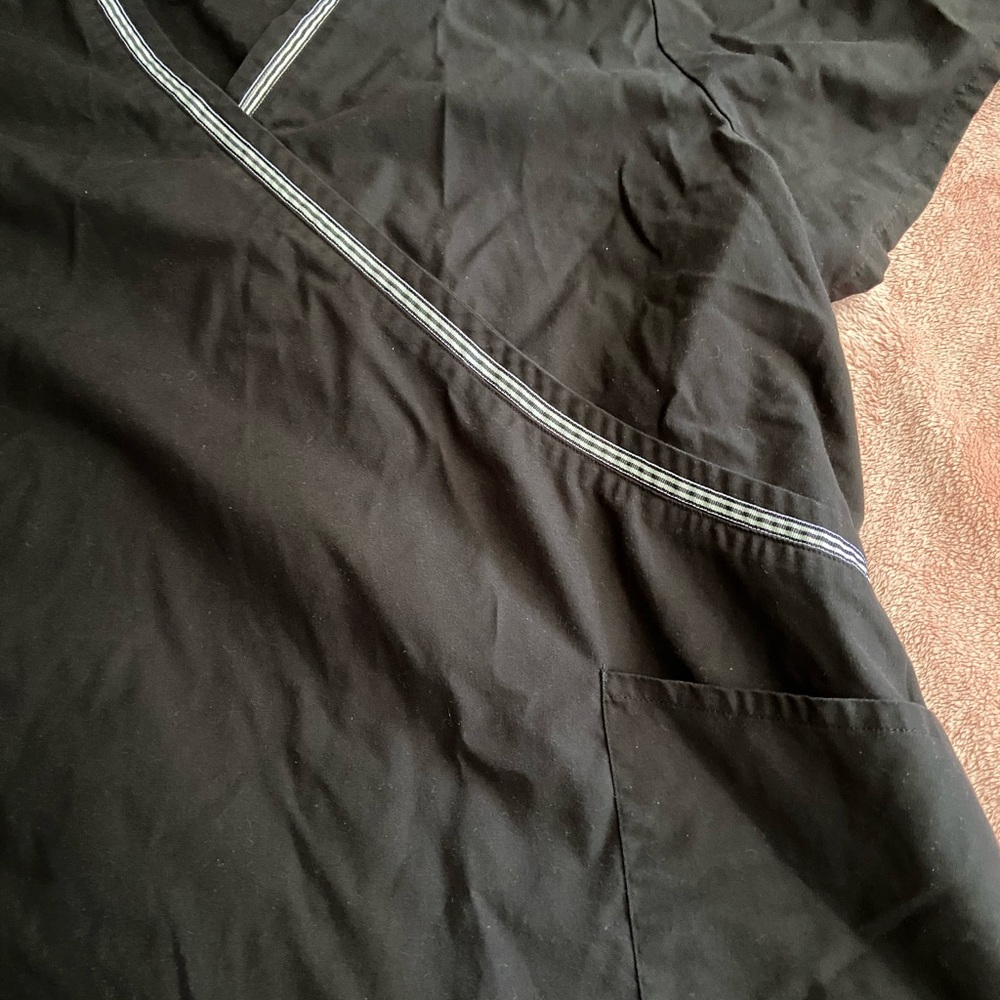 Black Scrub Top size XL